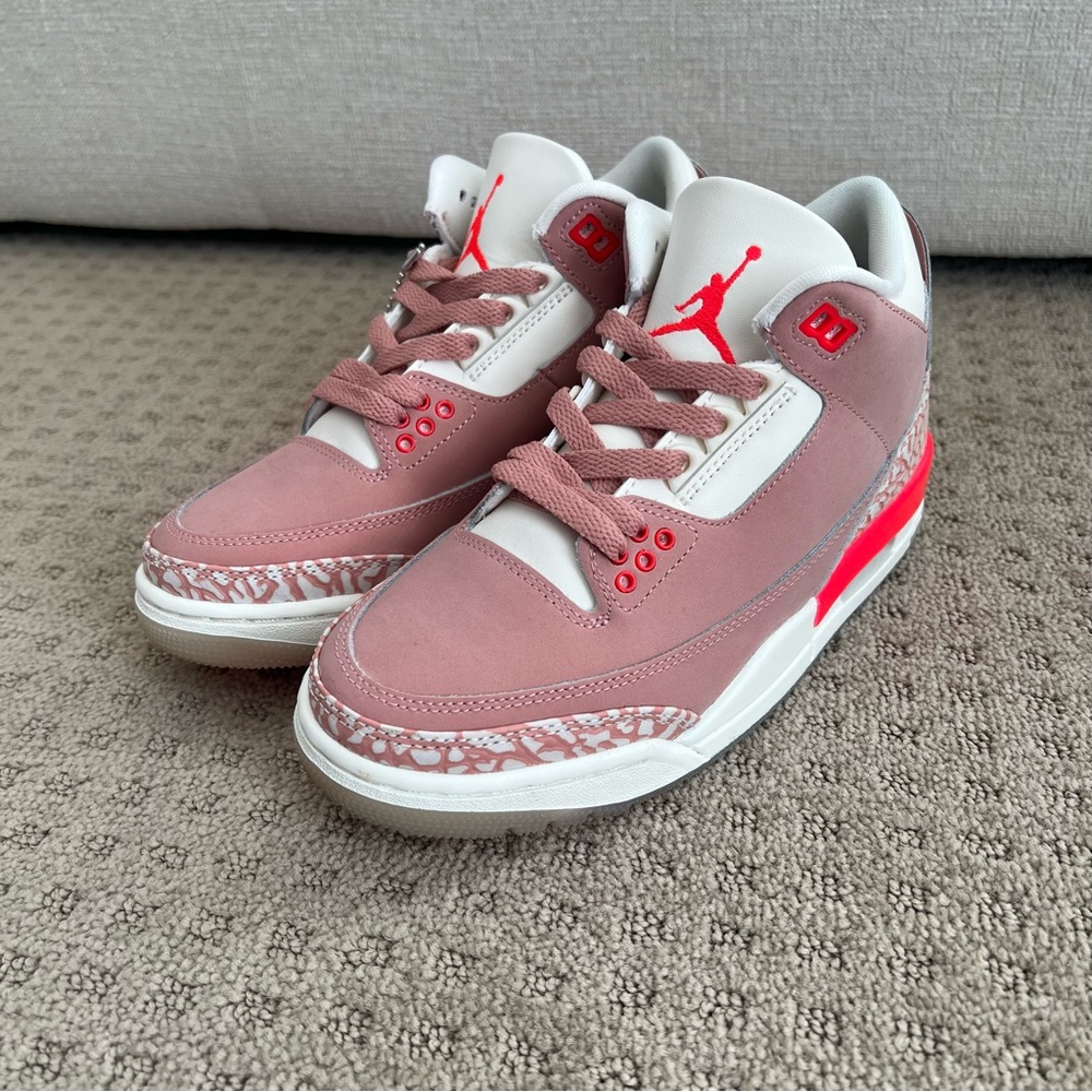 Nike Air Jordan 3 Retro Rust Pink Fire Women Size 5, Boys 3.5: CK9246 600
